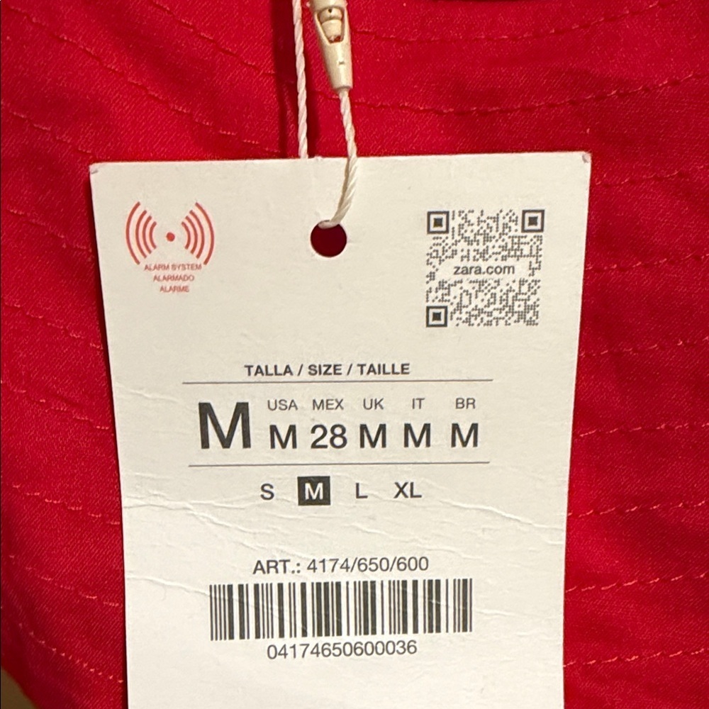 Zara Bright Red One-Shoulder Ruffle Top - Picture 3 of 3